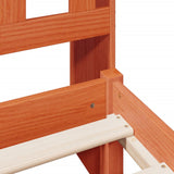 Bookcase Bed without Mattress Wax Brown 200x200 cm Solid Wood Pine 3321648