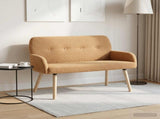 2 Seater Sofa with Solid Wood Legs Beige Boucl 42051069