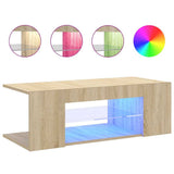 TV Cabinet with LED Lights Sonoma Oak 90x39x30 cm 804241
