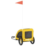 ZNTS Pet Bike Trailer Yellow Oxford Fabric and Iron 93952