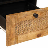 TV Cabinet with Drawer Brown 70 x 33x 46 cm Solid Mango Wood 4018045