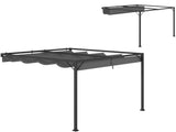 3 x 3 m Pergola, with Sliding Canopy - Grey T3398P314665