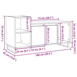 TV Cabinet Old Wood 100x35x55 cm Engineered Wood 857456