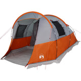 Camping Tent Tunnel 4-Person Grey and Orange Waterproof 94633