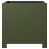 Garden Planter Olive Green 40x40x40 cm Steel 851205