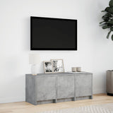 TV Cabinet with LED Concrete Grey 97x34x40 cm Engineered Wood 852239