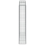 Arched Gabion Baskets 2 pcs 200x50x220/240 cm Galvanised Iron 3146446