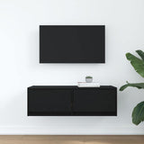 TV Cabinet Black Oak 80x31x25.5 cm Engineered Wood 861510