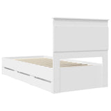 Bed Frame with Drawer White 90 x 190 cm Engineer Wood 3410204