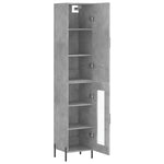 Highboard Concrete Grey 34.5x34x180 cm Engineered Wood 3199053