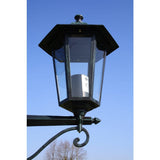 Garden Light Post 2-arms 215 cm Dark Green/Black Aluminium 40247