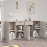 Sideboard Concrete Grey 160x36x75 cm Engineered Wood 3074931