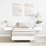 Bed Frame No Mattress White 100x200 cm Engineered Wood 861039