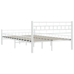 ZNTS 285297 Bed Frame White Metal 120x200 cm