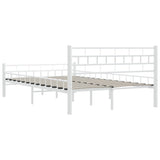 ZNTS 285297 Bed Frame White Metal 120x200 cm