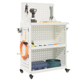 Tool Trolley White 65 x 35 x 111 cm Cold-rolled Steel 874554
