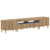5 Piece LED TV Cabinet Artisan Oak Engineered Wood 3416770