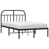 Bed Frame Black Powder-Coated Steel 120 x 200 cm Durable 353633
