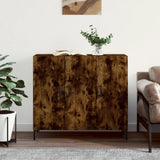 Sideboard Smoked Oak 90x34x80 cm Engineered Wood 828113