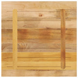 Table Top 80x80x3,8 cm Square Solid Wood Rough Mango 371415