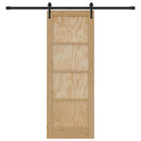 Sliding Door ORKDAL Natural and Black 73.5 x 198.5 cm 3333718