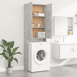 Washing Machine Cabinet Concrete Grey 64x25.5x190 cm 808417