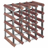 Wine Rack for 20 Bottles Brown Solid Wood Pine 340892