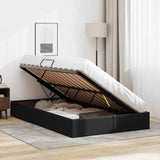 Storage Bed with Mattress Black 120 x 190 cm Faux leather 3369937