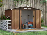 7 x 4ft Lockable Metal Garden Tool Storage Shed, Outdoor Storage Shed with Foundation and vents, T3398P313572