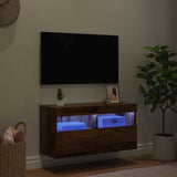 TV Wall Cabinet Old Wood 80 x 30 x 40 cm Engineered Wood 882977