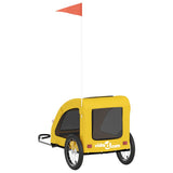 Pet Bike Trailer Yellow Oxford Fabric and Iron 93959