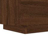 Bedside Cabinets with LED Lights 2 pcs Brown Oak Engineered Wood 836748