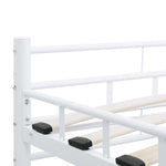 ZNTS 285298 Bed Frame White Metal 140x200 cm