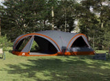 Family Tent 10-Person Grey and Orange 460 x 430 x 214 cm 42004082