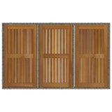 Garden Dining Set 7 pcs Grey and Brown Poly Rattan 3365441