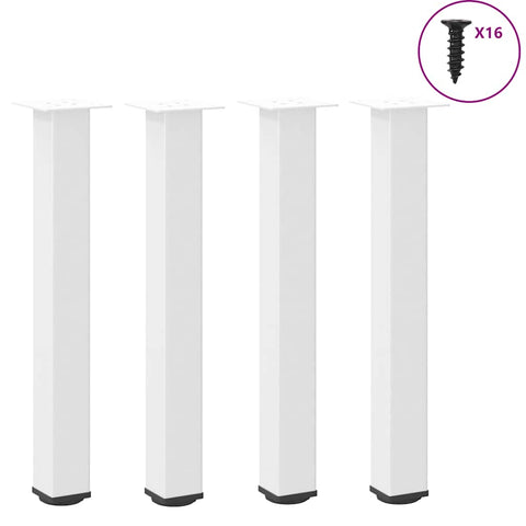 ZNTS Coffee Table Legs 4 pcs White 72-74 cm Steel 4012469