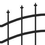 ZNTS Garden Fence with Spear Top Black 115 cm Powder-coated Steel 151079