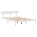 Bed Frame without Mattress White 120x200 cm Solid Wood Pine 3306618