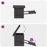 Chicken Treadle Feeder Black 48.5 x 39.5 x 19 cm 874672