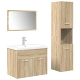 4 Piece Bathroom Furniture Set Sonoma Oak Engineered Wood 3325024