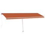 Freestanding Manual Retractable Awning 600x300 cm Orange/Brown 3069600