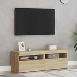 TV Cabinets with LED Lights 2 pcs Sonoma Oak 60x35x40 cm 804416
