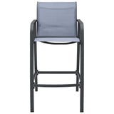 Garden Bar Chair Set of 4 Grey Textilene, Steel Standard 48119