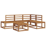 Outdoor Sofa Set 5 Piece Natural Solid Acacia Wood 3366952