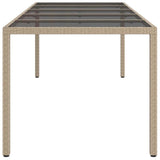 Garden Table Beige 250 x 100 x 75 cm Poly Rattan 362557