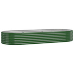 Garden Raised Bed Galvanised Steel 249x100x36 cm Green 318993