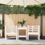 Garden Chairs 2 pcs White 61.5x53x71 cm Solid Wood Pine 825129