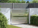 Garden Gate with Lock Silver 85 x 97 cm Stainless Steel 3402576