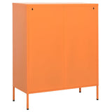 Storage Cabinet Orange Steel Medium Fully Extendable 336156