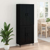 Highboard Black Oak 69.5 x 34 x 180 cm Engineered Wood 3416090